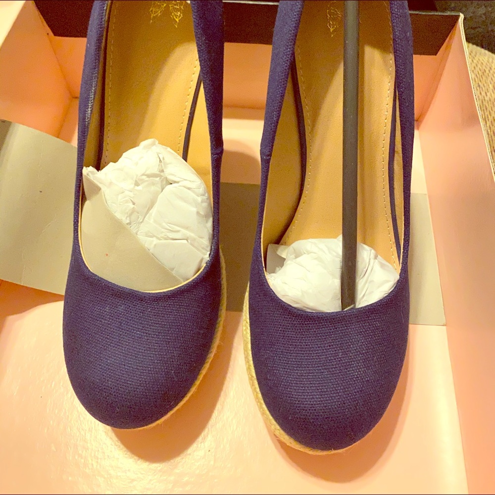 Espadrille Navy Wedge